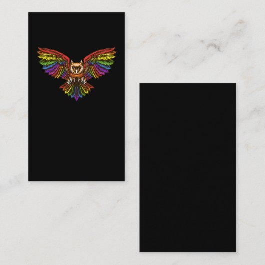 Farbenfrohe Vogelbeobachtung mit Schalen Kunst Vög Visitenkarte (Vorne/Hinten)