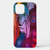 Farbenfrohe Vogelfedern Peacock Case-Mate iPhone Hülle (Rückseite)