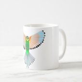 Farbenfrohe Vogelfliege Tasse (VorderseiteRechts)