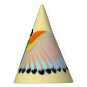 Farbenfrohe Vogelflüge Partyhütchen (Rechts)