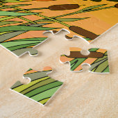 Farbenfrohe Vogelkunst mit Korbflecken und Sonnenu Puzzle (Seite)