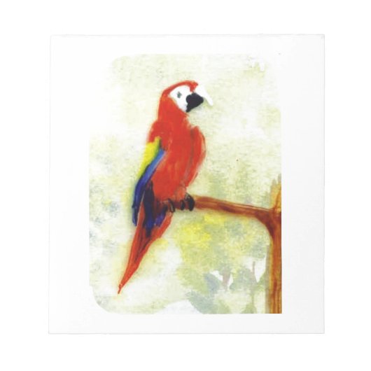 Farbenfrohe Vogelkunst Notizblock (Vorderseite)