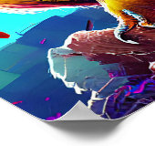 farbenfrohe Vogelkunst Poster (Ecke)