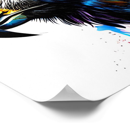 farbenfrohe Vogelkunst Poster (Ecke)