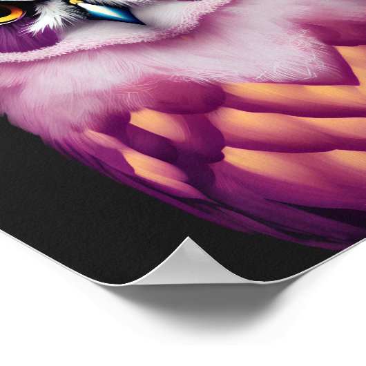 Farbenfrohe Vogelkunst Poster (Ecke)