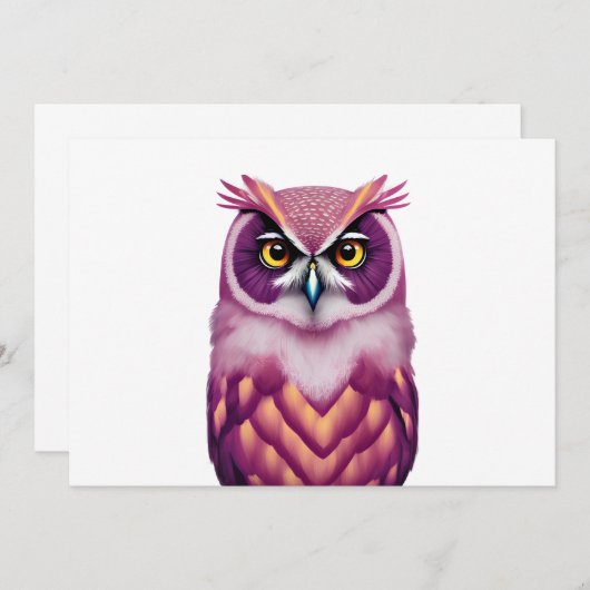 Farbenfrohe Vogelkunst Save The Date (Vorne/Hinten)