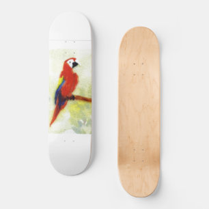 Farbenfrohe Vogelkunst Skateboard