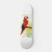 Farbenfrohe Vogelkunst Skateboard (Vorderseite)