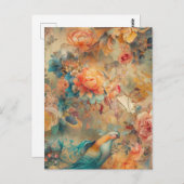 Farbenfrohe Vogelpostkarte Postkarte (Vorne/Hinten)