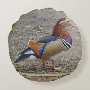 Farbenfrohe Vogelrundkissen Rundes Kissen