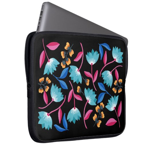 Farbenfrohe Volkskunst Laptopschutzhülle (Vorne Rechts)