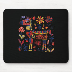 Farbenfrohe volkstümliche Kunst-Illustration einer Mousepad