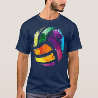 Farbenfrohe Volleyball Niedlich Colorsplash Ball-G T-Shirt