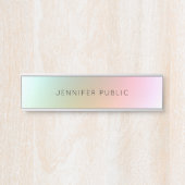Farbenfrohe Vorlage Einfaches Design Elegant Moder Türschild (Vorderseite )
