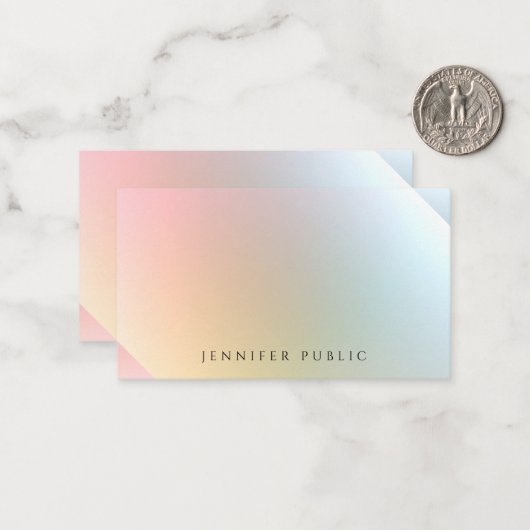 Farbenfrohe Vorlage Elegante Moderne Minimalistisc (Vorderseite/Rückseite Beispiel)