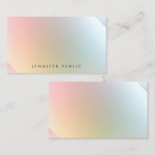 Farbenfrohe Vorlage Elegante Moderne Minimalistisc (Vorne/Hinten)