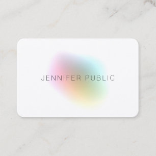 Farbenfrohe Vorlage Elegantes Berufliches Seidenbl Visitenkarte