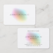 Farbenfrohe Vorlage Elegantes Berufliches Seidenbl Visitenkarte (Vorne/Hinten)