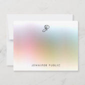 Farbenfrohe Vorlage für Monogramm, modern (Vorderseite)