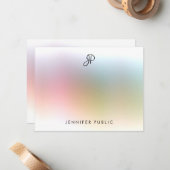 Farbenfrohe Vorlage für Monogramm, modern (Vorderseite/Rückseite Beispiel)