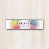 Farbenfrohe Vorlage Moderne elegante Regenbogenfar Türschild (Vorderseite )