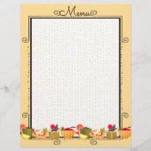 Farbenfrohe Vorspeise Dinner Menü Catering Letters (Vorderseite)