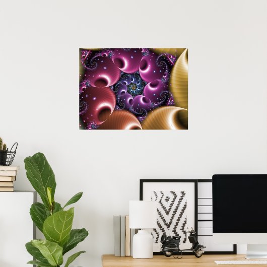 Farbenfrohe Vortex Spiral Poster (Heimbüro)