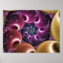 Farbenfrohe Vortex Spiral Poster