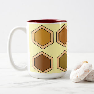 Farbenfrohe Waben Zweifarbige Tasse