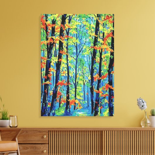 Farbenfrohe Wälder Leinwanddruck (Insitu (Wohnzimmer))