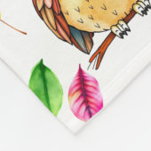 Farbenfrohe Waldhügel und Blätter Wasserfarbe Fleecedecke (Ecke)