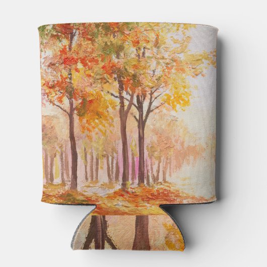 Farbenfrohe Waldlandschaft im Herbst Dosenkühler (Rückseite)