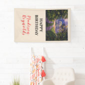 Farbenfrohe Waldlichtblüte Lila Gelbgrün Banner (Insitu)