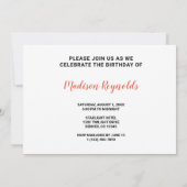 Farbenfrohe Waldlichtblüte Lila Gelbgrün Einladung (Rückseite)