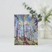 Farbenfrohe Waldmalerei Postkarte (Stehend Vorderseite)