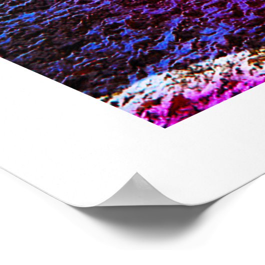 Farbenfrohe Waldwinterlandschaft Poster (Ecke)