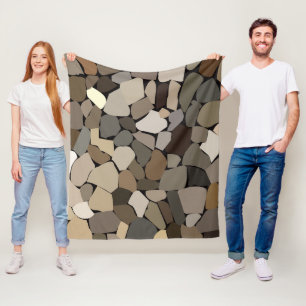 Farbenfrohe Wand Stones Muster Fleecedecke