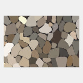 Farbenfrohe Wand Stones Muster Geschenkpapier Set (Vorderseite 2)
