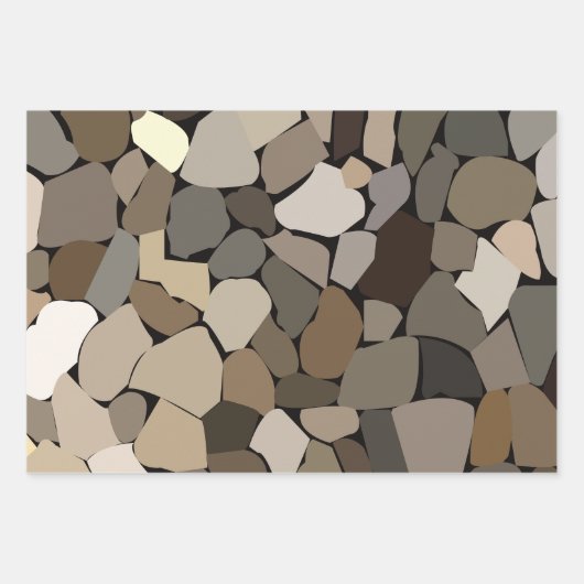 Farbenfrohe Wand Stones Muster Geschenkpapier Set (Vorderseite)