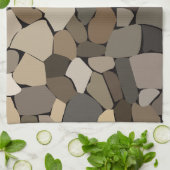 Farbenfrohe Wand Stones Muster Geschirrtuch (Gefaltet)