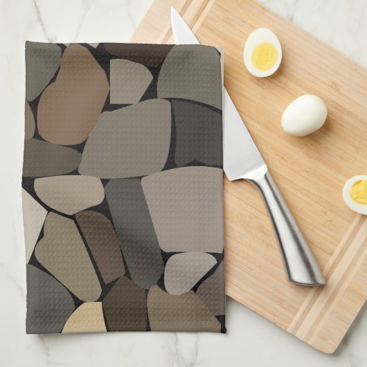 Farbenfrohe Wand Stones Muster Geschirrtuch (Viertel Falte)