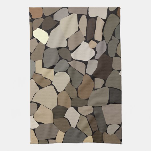 Farbenfrohe Wand Stones Muster Geschirrtuch (Vertikal)