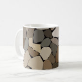 Farbenfrohe Wand Stones Muster Kaffeetasse (Vorderseite Links)