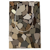 Farbenfrohe Wand Stones Muster Mittlere Geschenktüte (Vorderseite)