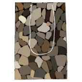 Farbenfrohe Wand Stones Muster Mittlere Geschenktüte (Rückseite)