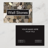 Farbenfrohe Wand Stones Muster Visitenkarte (Vorne/Hinten)