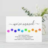 Farbenfrohe Wanderpfähle Personalisiert bewegen Ankündigung (Stehend Vorderseite)