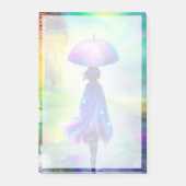 Farbenfrohe Wanderung im Regen Post-it Klebezettel (Vorderseite)