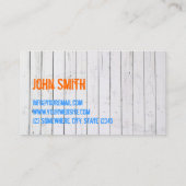 farbenfrohe Wandmalerkarte Visitenkarte (Rückseite)