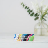 Farbenfrohe Wardrobes Mini Visitenkarte (Stehend Vorderseite)